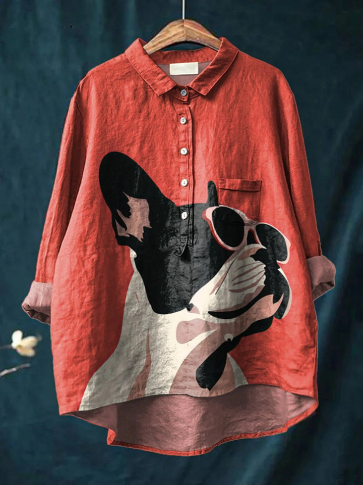 Samantha | French Bulldog Art Print Casual Shirt